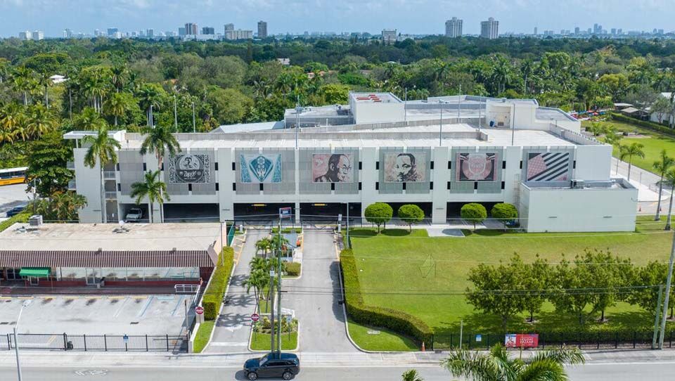 Aerial view of MCDS academic buildings and athletic fields