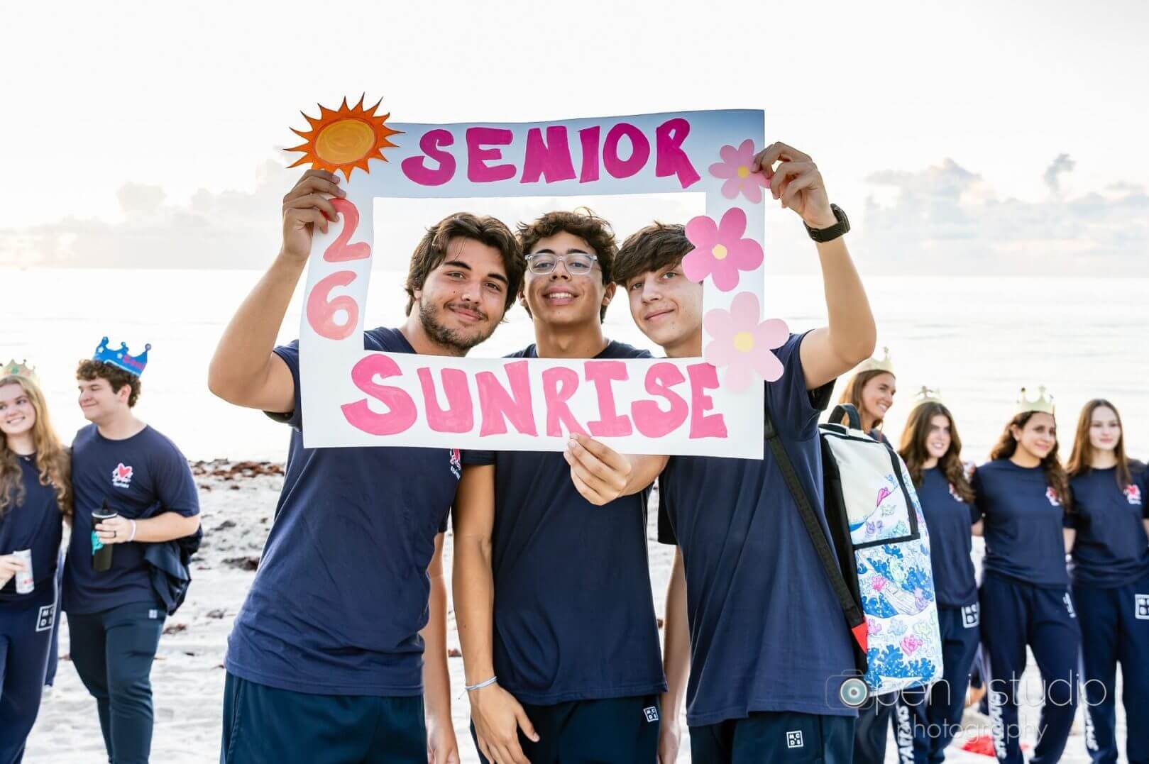 MCDS seniors celebrating Senior Sunrise, a graduation tradition