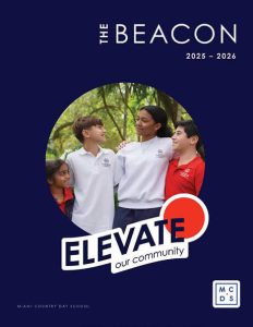 Cover of "The Beacon: Elevate," an MCDS school publication