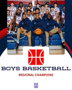 Boys Basketball team graphic celebrating their Regional Championship title