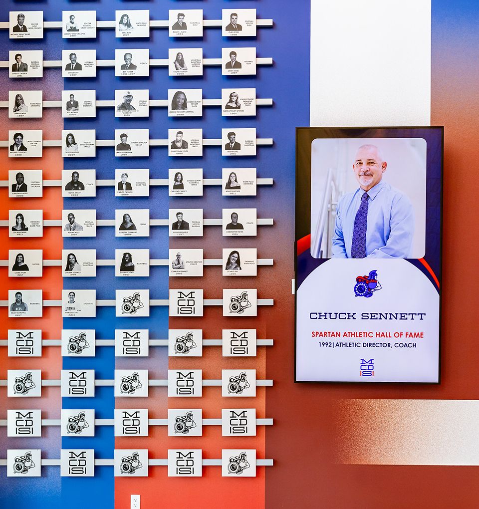 MCDS Spartan Hall of Fame recognition photo