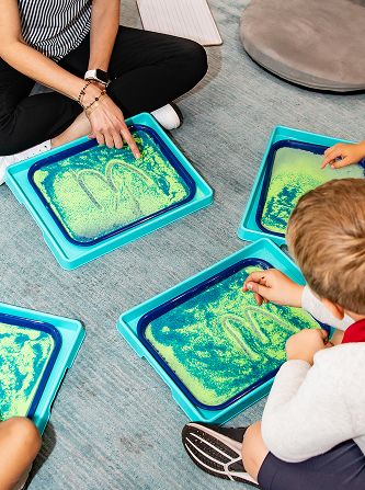 MCDS Lower School students working on an art project for Academic Success