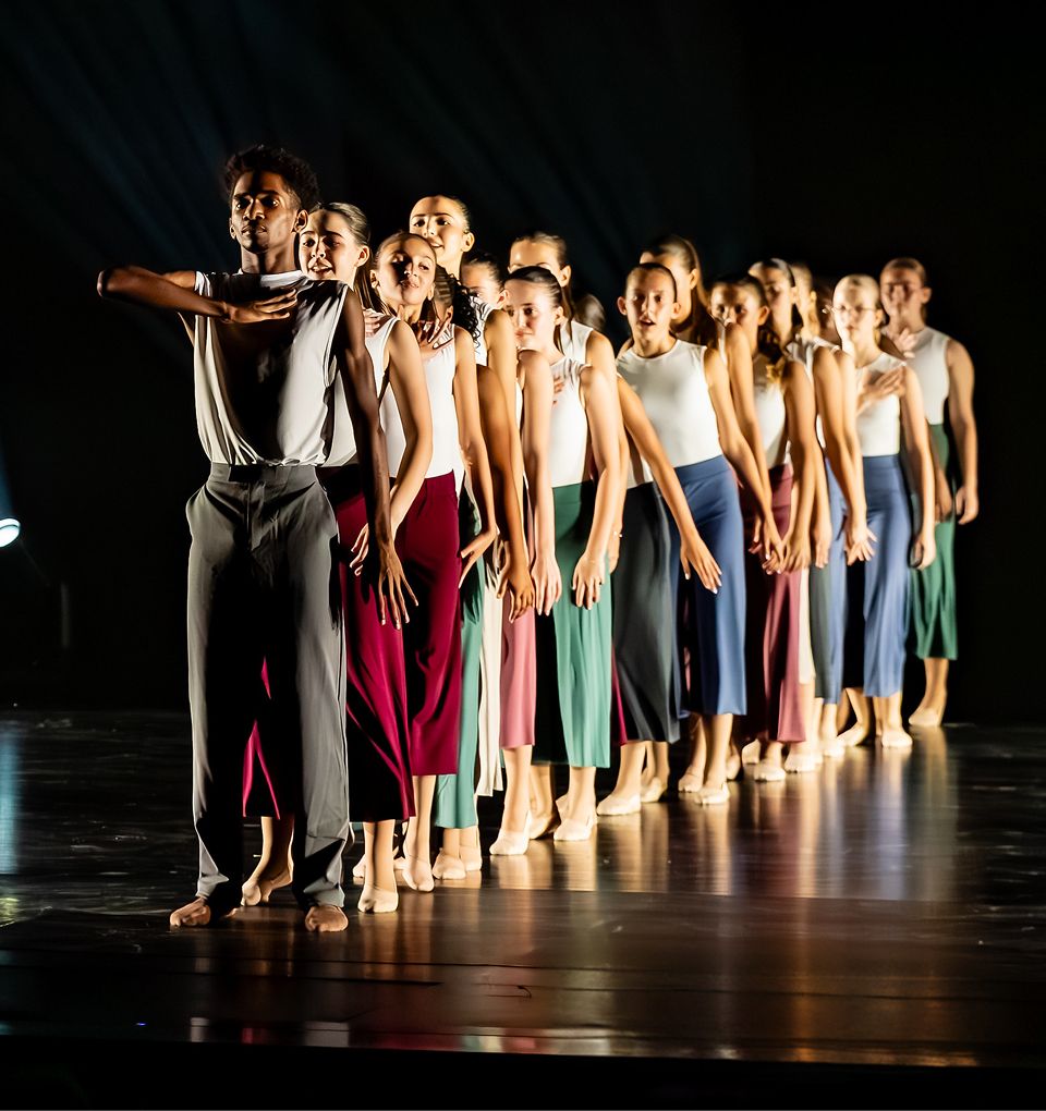 MCDS Dance ensemble performing on stage