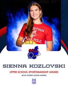 Sienna Kozlovski, Upper School Sportsmanship Award recipient
