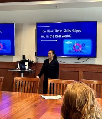 MCDS students at an EI² Honor Society presentation