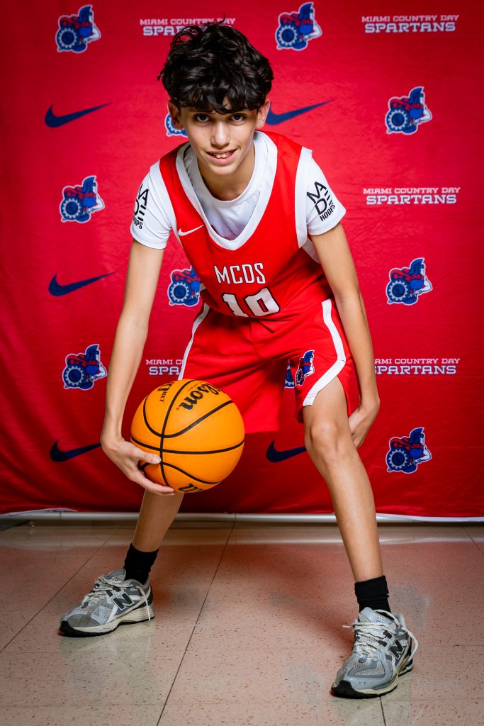MCDS Middle School basketball player in action