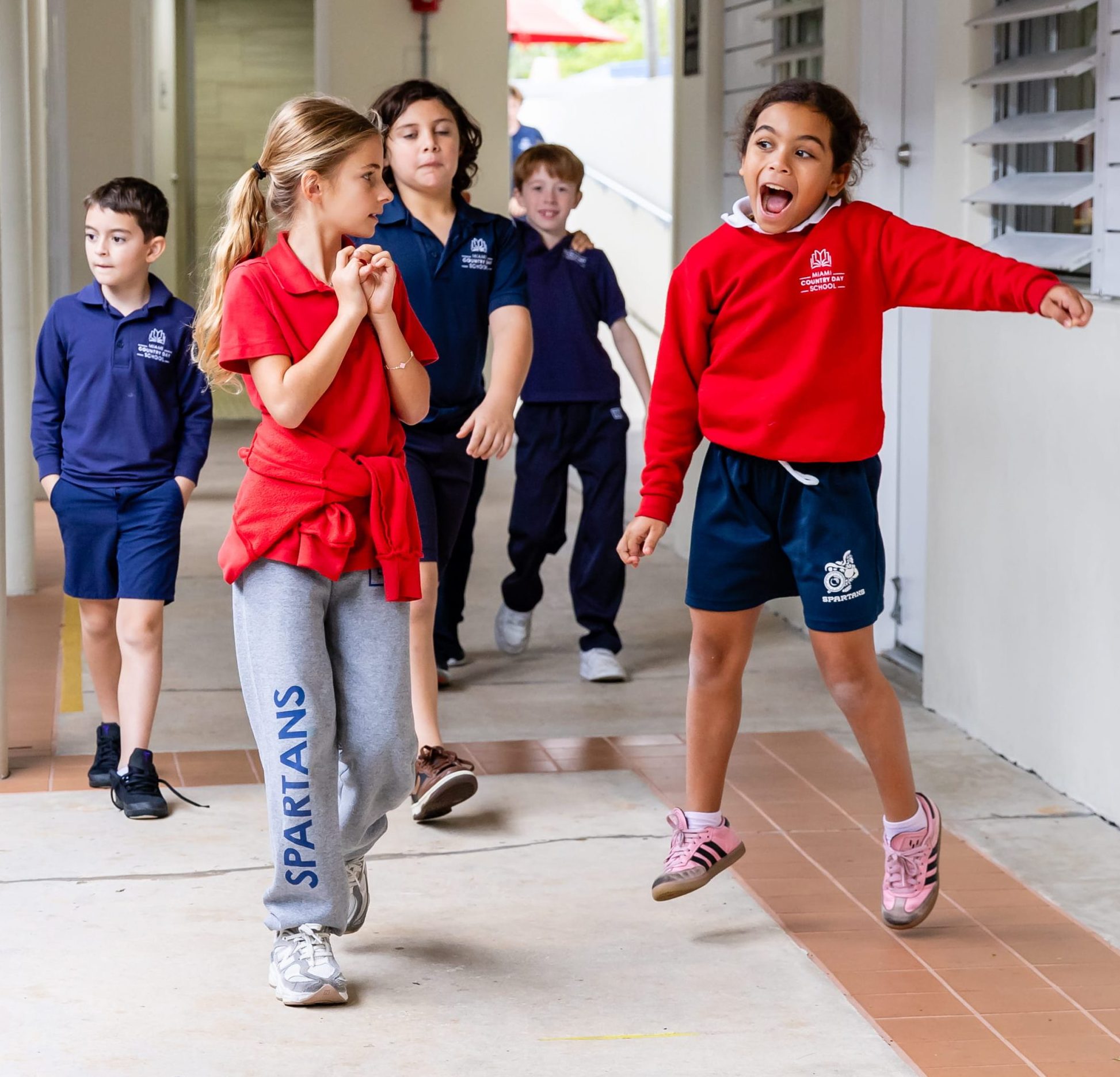 MCDS Lower School students playing outside