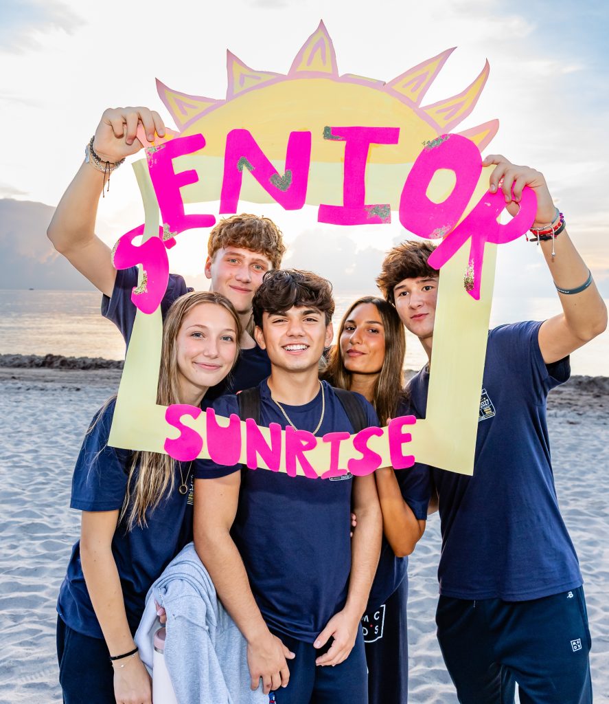 MCDS seniors celebrating Senior Sunrise, a graduation tradition