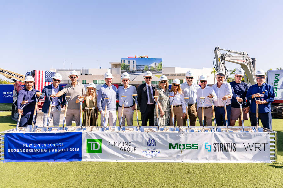 MCDS Upper School groundbreaking ceremony group photo