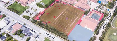 Aerial view of MCDS athletic fields and sports facilities
