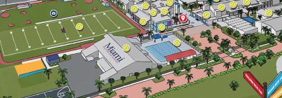 Aerial illustration of the MCDS campus and athletic facilities