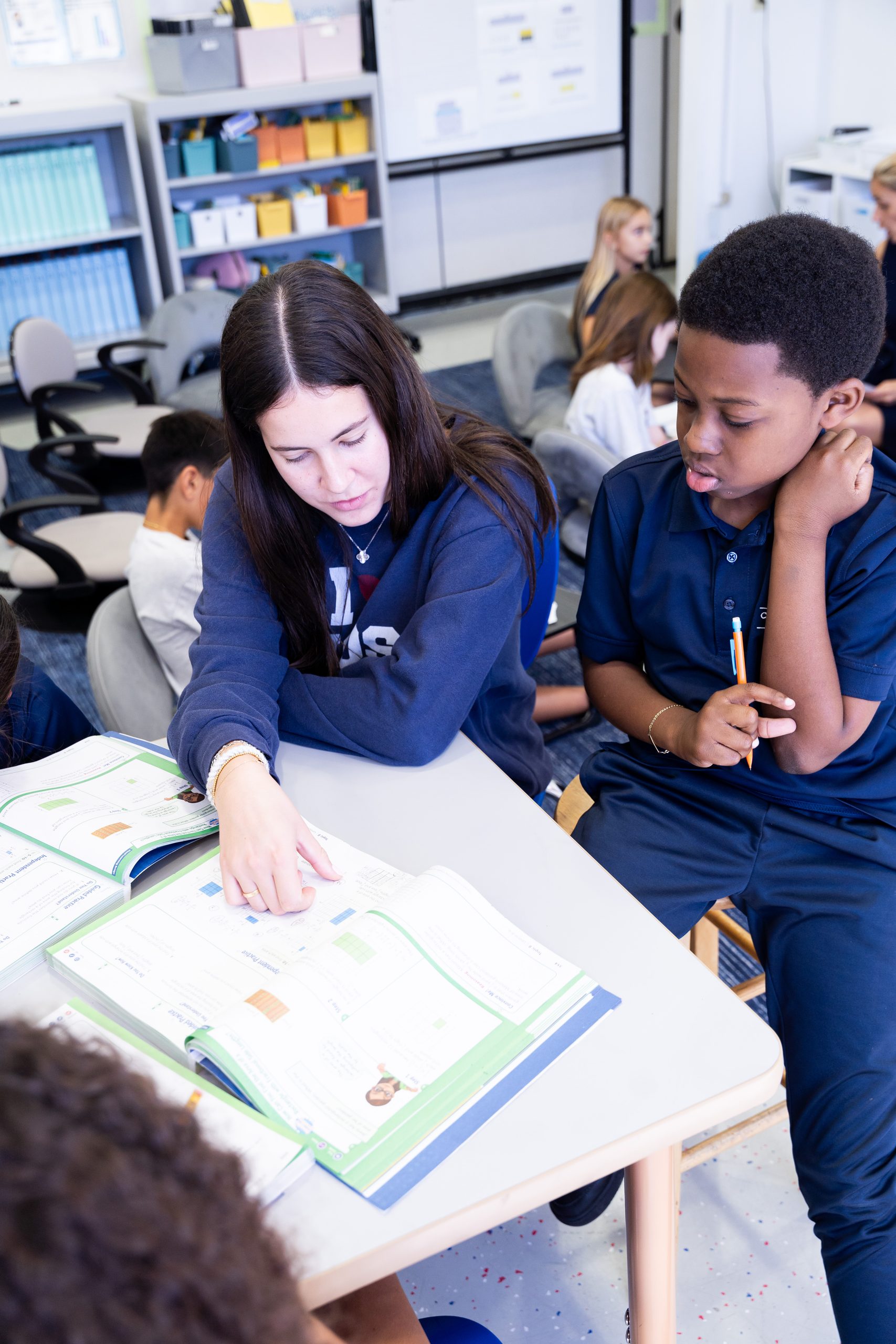 MCDS students working together, from the news post 