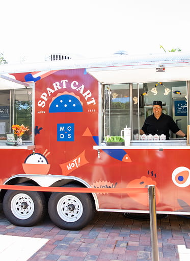 Canal food truck dining venue at MCDS, part of SAGE Dining Services