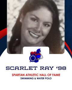 Scarlet Ray '98, inducted into the Miami Country Day School Spartan Athletics Hall of Fame