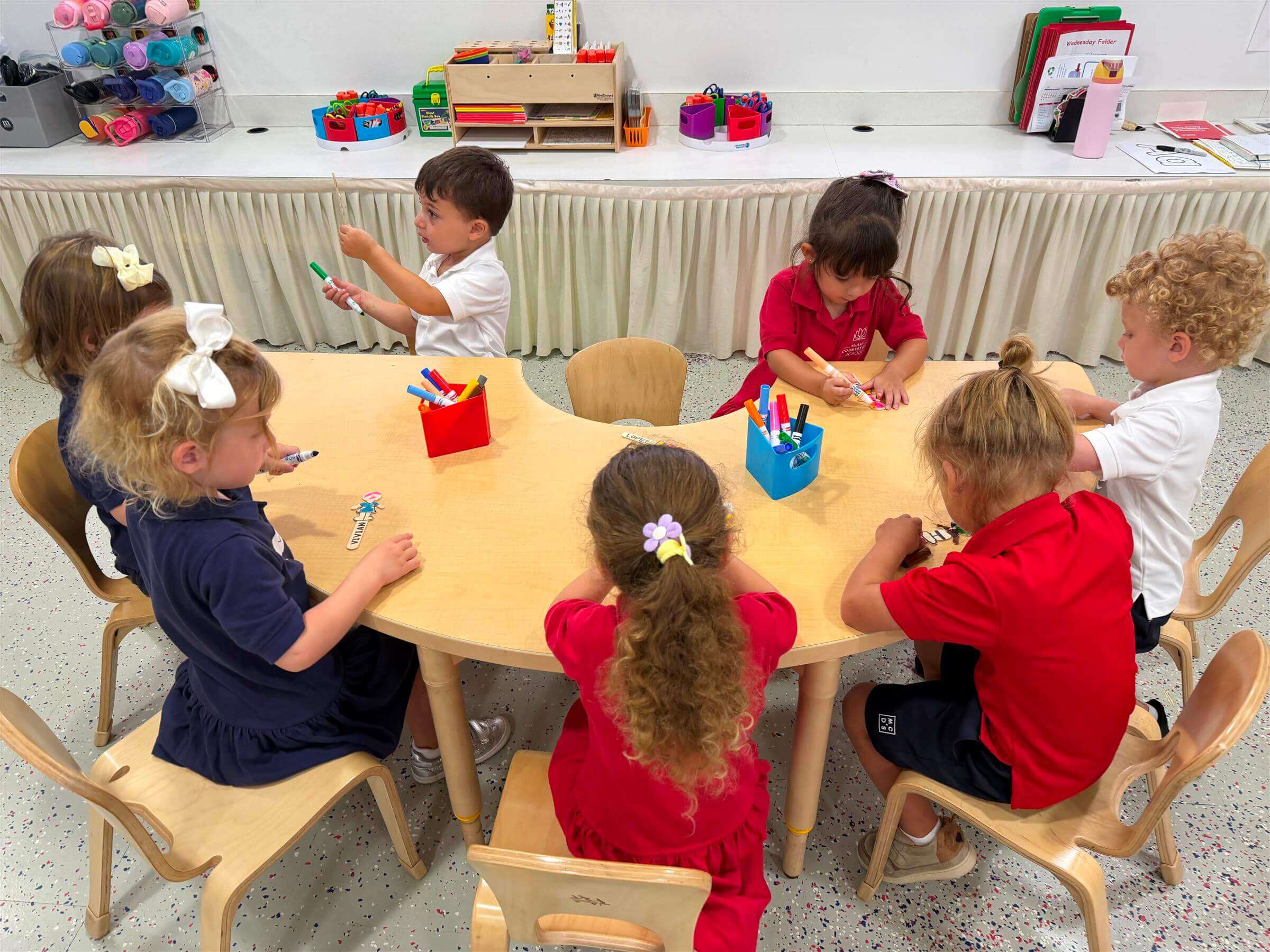 MCDS Early Childhood students participating in a classroom activity
