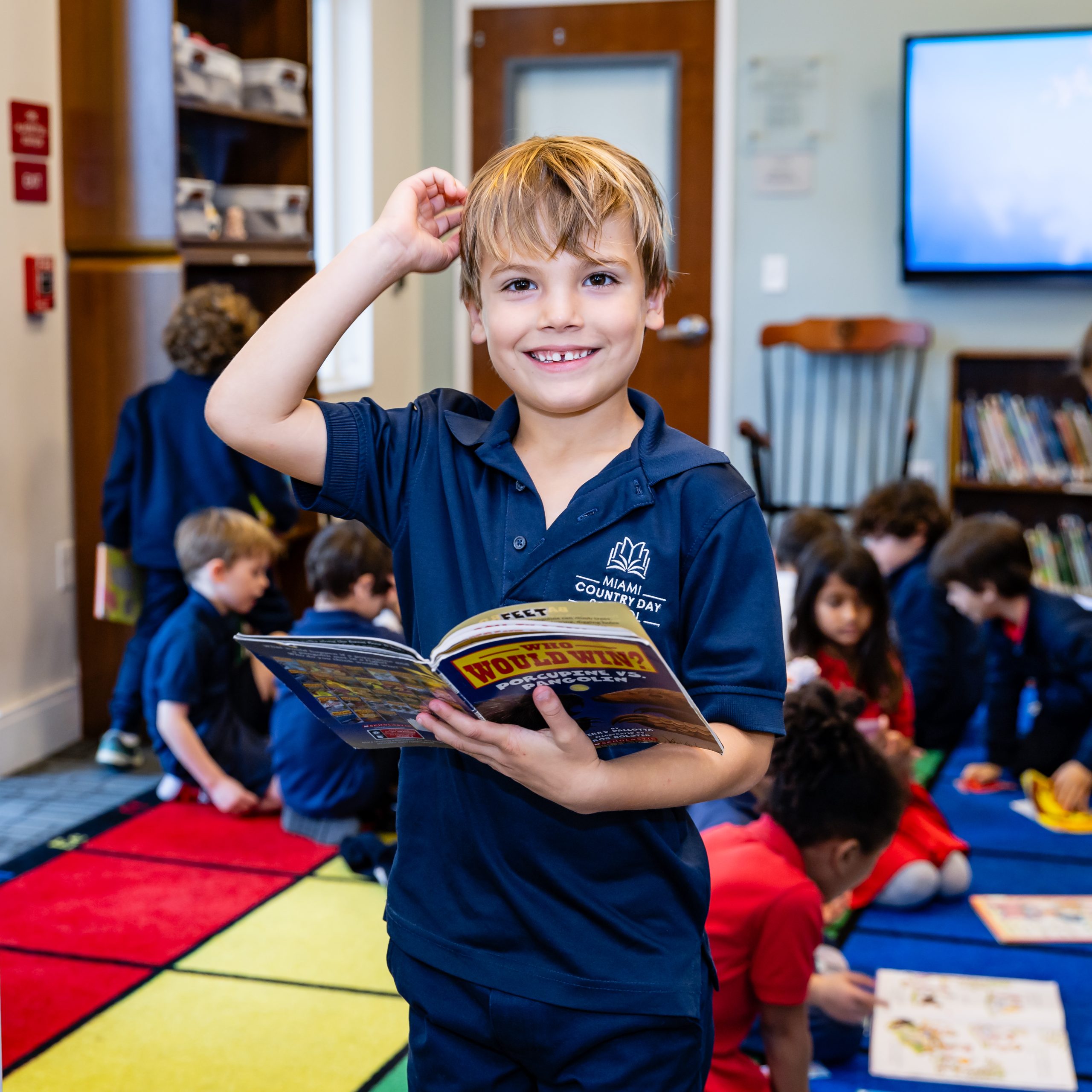 Early Childhood students in the school library