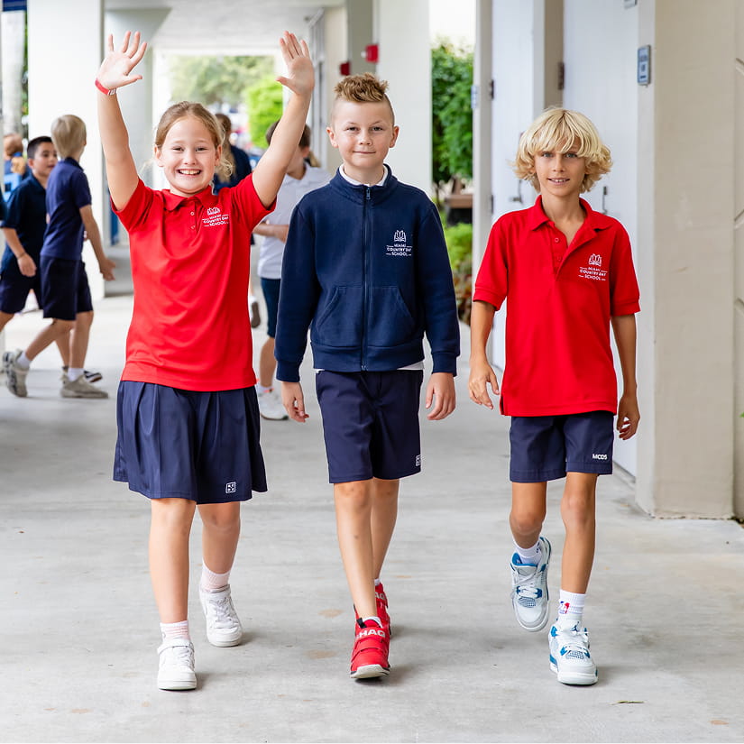 MCDS community members walking together on campus