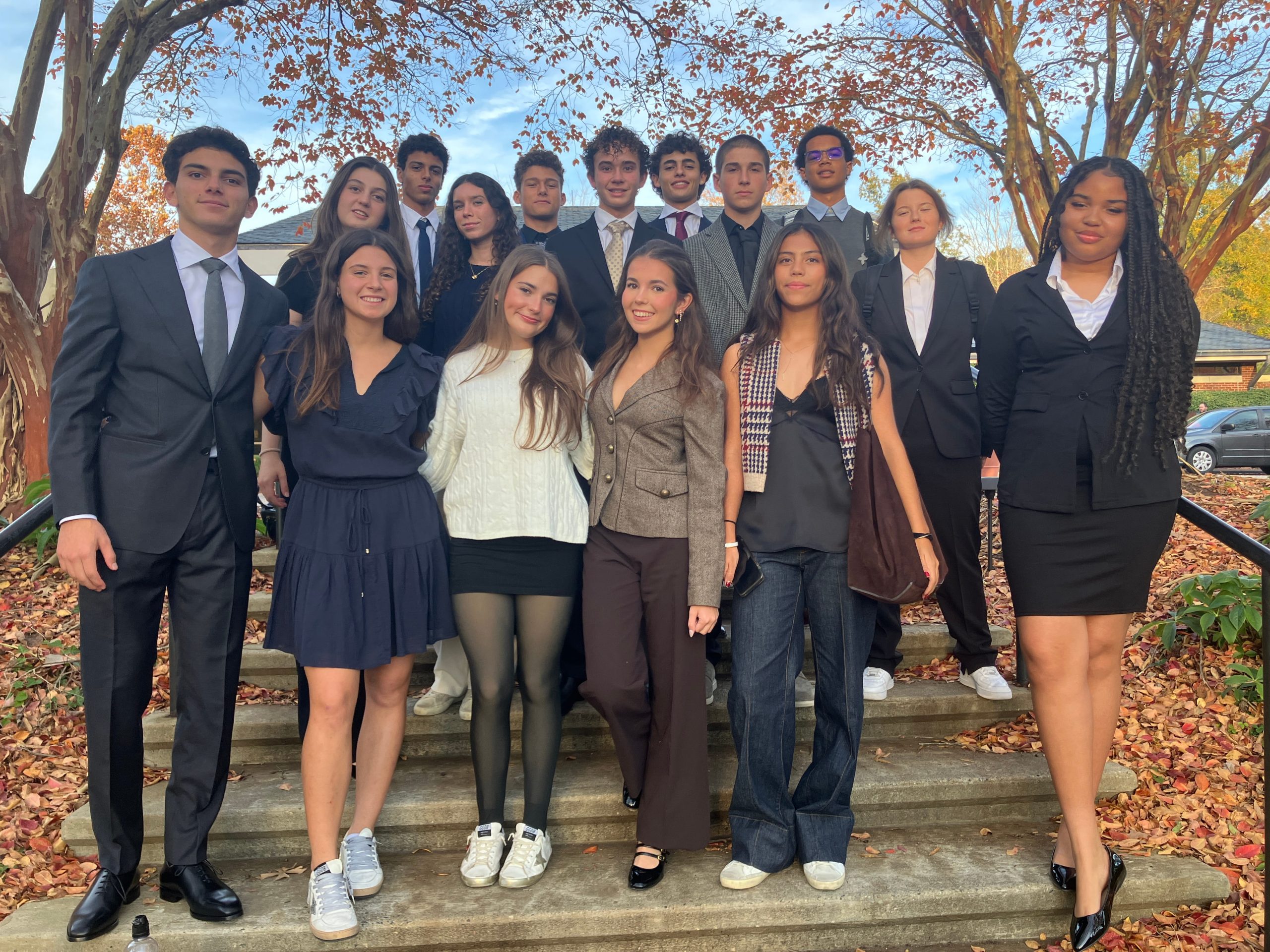 MCDS Model UN team posing together