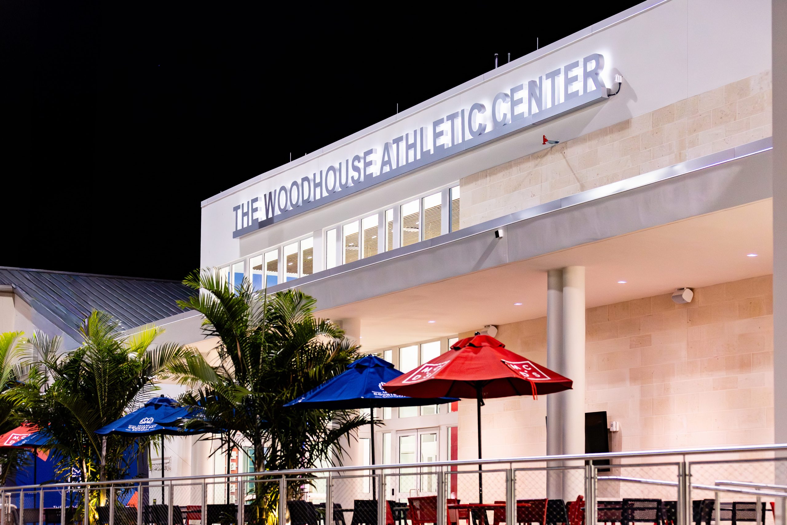 MCDS campus building exterior, shown on the Giving page