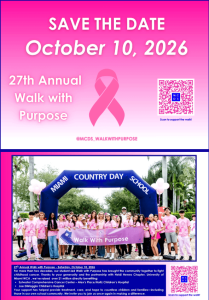 Save the date banner for the 27th Annual Walk with Purpose on October 10, 2026