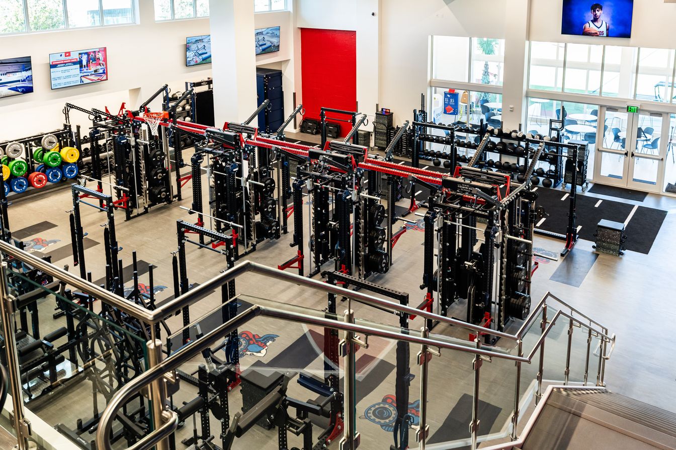 Two-story fitness center at MCDS