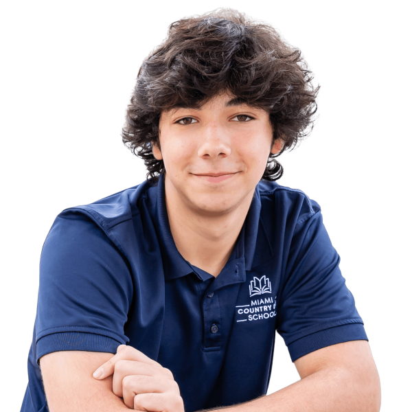 MCDS Upper School student cutout graphic