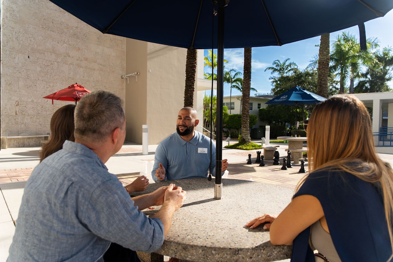 Prospective family visiting MCDS during an Enrollment tour