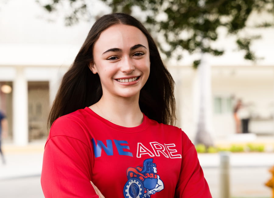 Evangeline Faraldo, featured in the MCDS news post "Purpose in Motion"