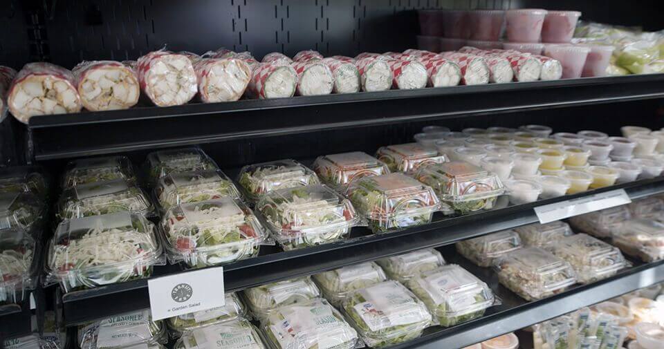 SAGE Dining Services meal display case at MCDS