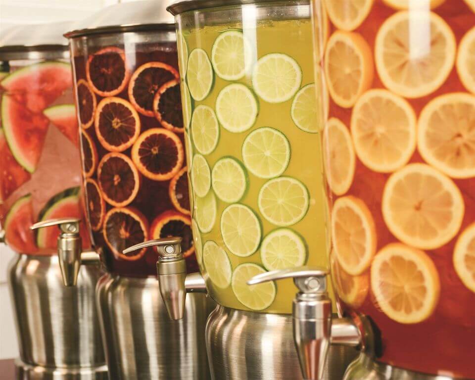 SAGE Dining Services fresh fruit display at MCDS